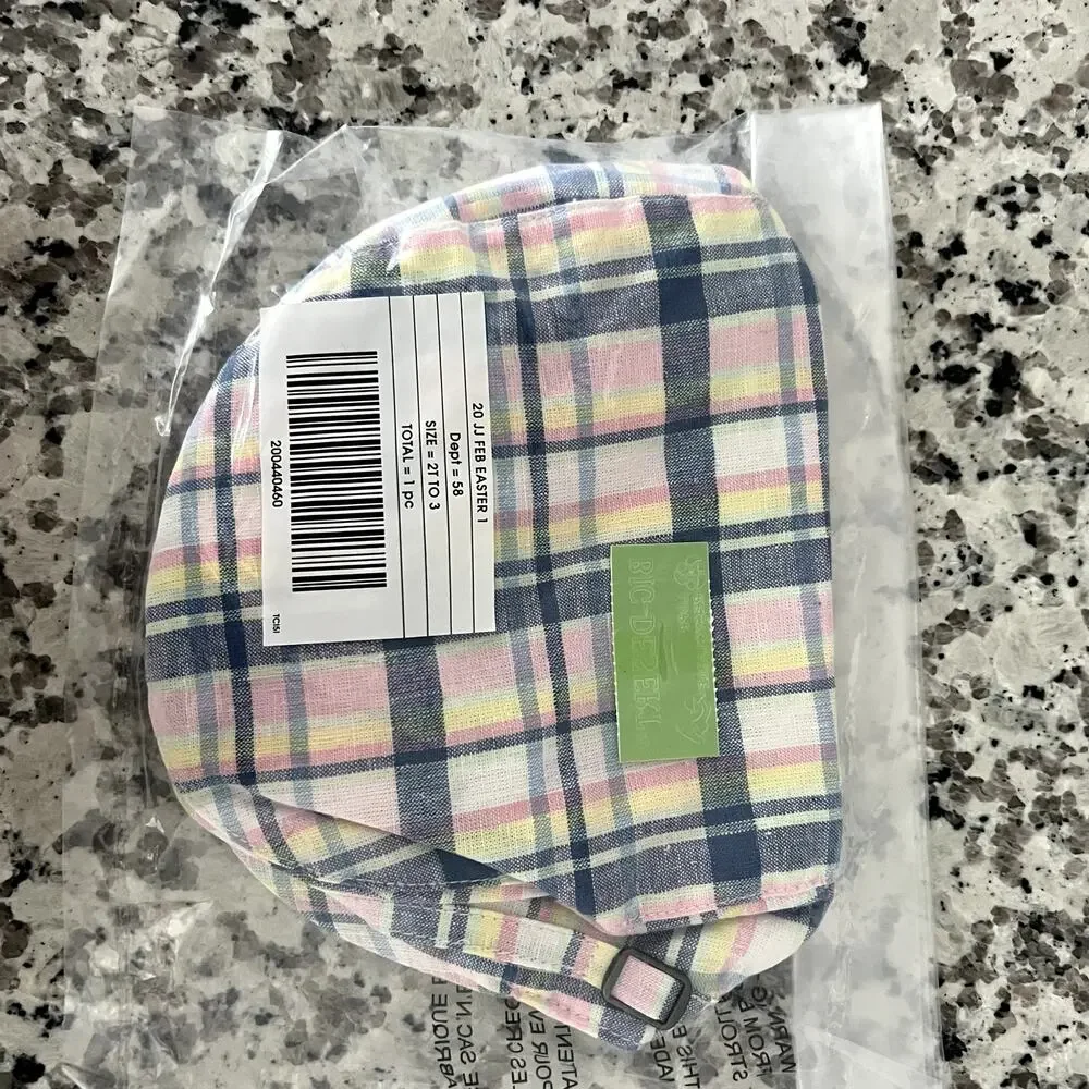 NEW Janie & Jack Plaid Newsboy‎ Hat Size 2T to 3T